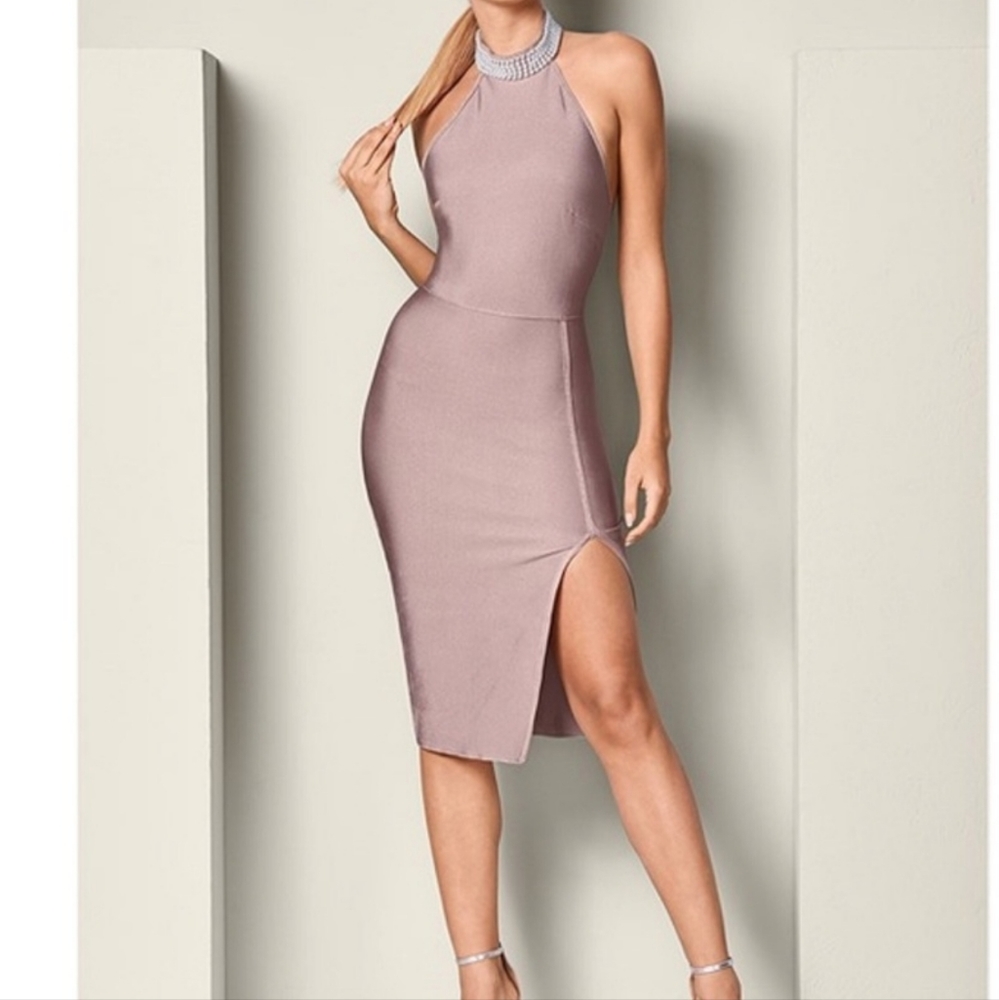Pink Midi Formal Dress New